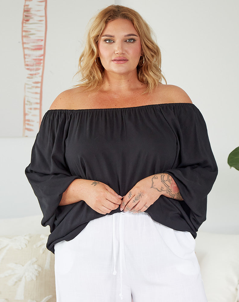 Heliane | Elegante Plus-Size Off-Shoulder Bluse