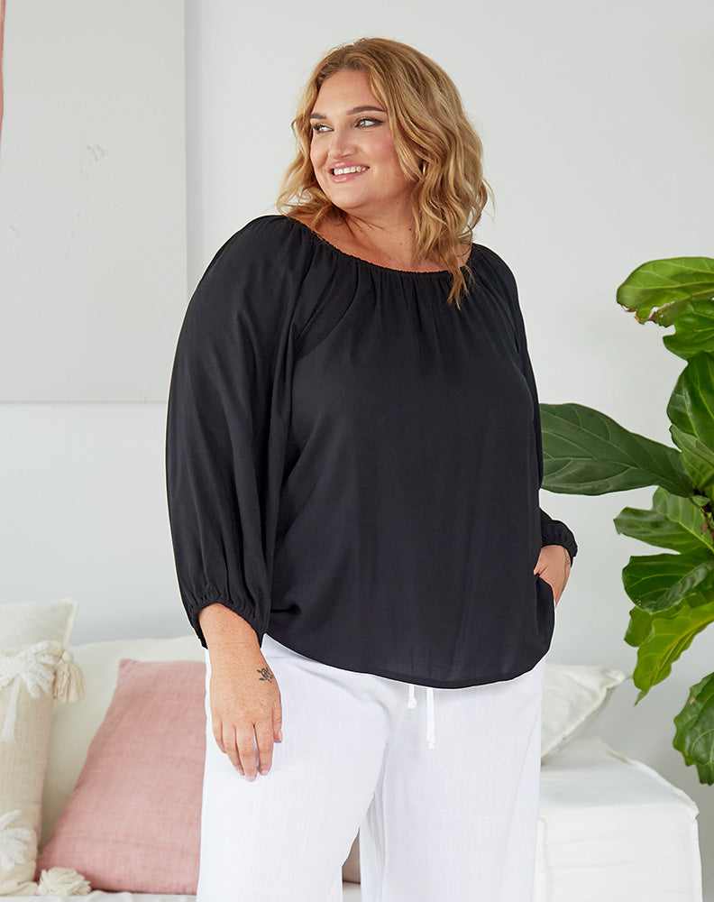 Heliane | Elegante Plus-Size Off-Shoulder Bluse