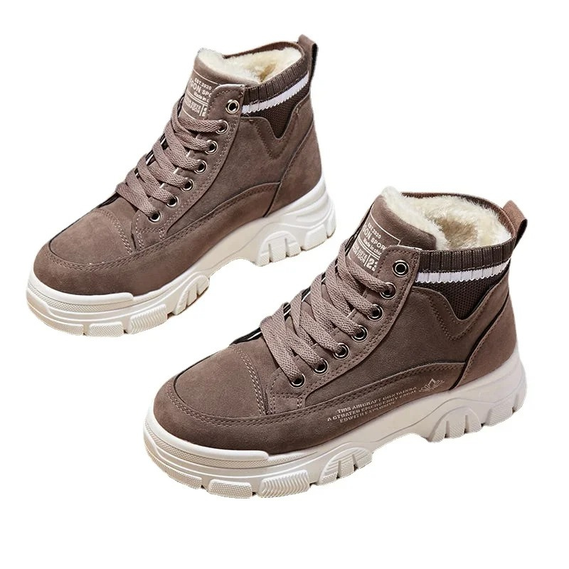 Valeria | Damen Winter-Sneaker mit Plattformsohle, Fleece-Futter und Schnürdetails