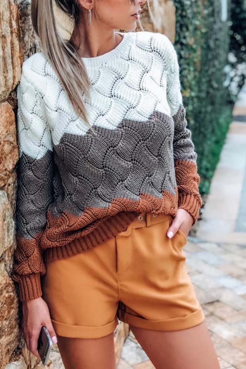 Tilara | Stylischer Colorblock-Strickpullover