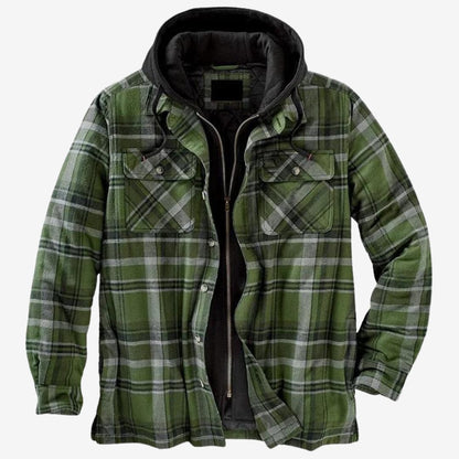 Herren Flanelljacke | Warme Kapuzenjacke für Freizeit & Outdoor