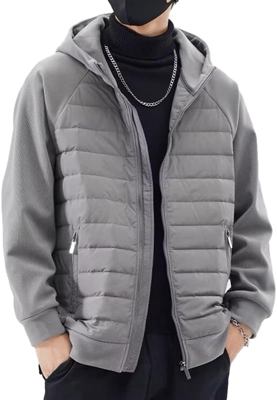 Albie | Herren Übergangsjacke – Gepolsterte Stehkragenjacke mit Reißverschluss für jede Jahreszeit