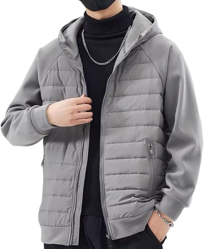 Albie | Herren Übergangsjacke – Gepolsterte Stehkragenjacke mit Reißverschluss für jede Jahreszeit