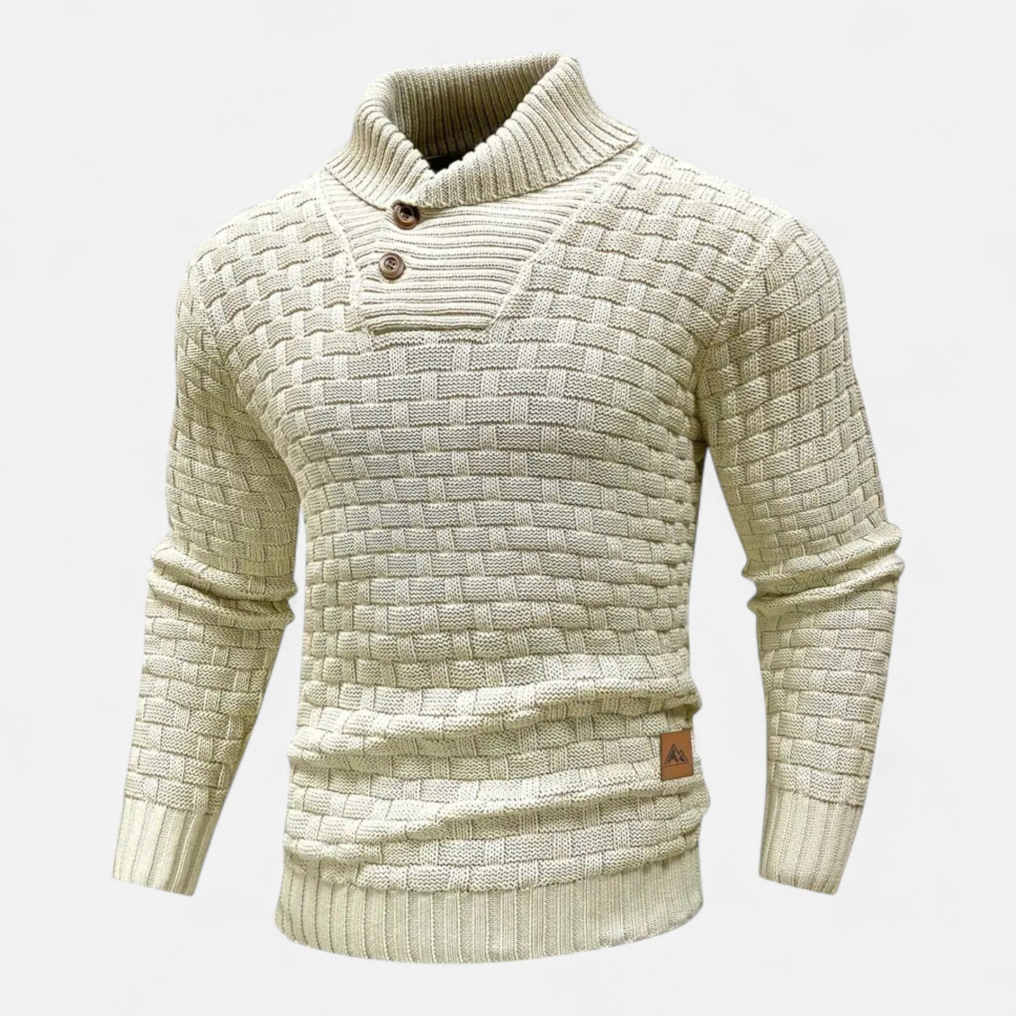 Timo | Herren Klassischer Strickpullover mit Knopfleiste – Weicher, Strukturierter Winterpullover mit Hohem Stretchkomfort