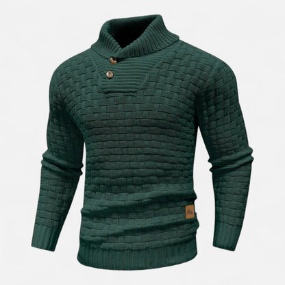 Timo | Herren Klassischer Strickpullover mit Knopfleiste – Weicher, Strukturierter Winterpullover mit Hohem Stretchkomfort