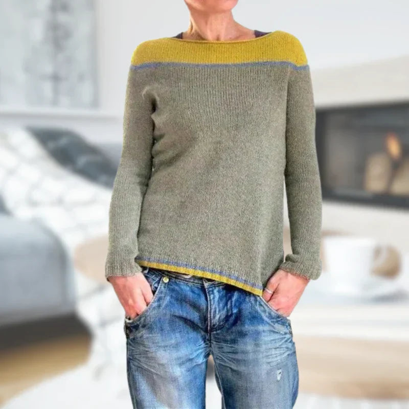 Nalira | Gestreifter Strickpullover für stilvolle Gemütlichkeit