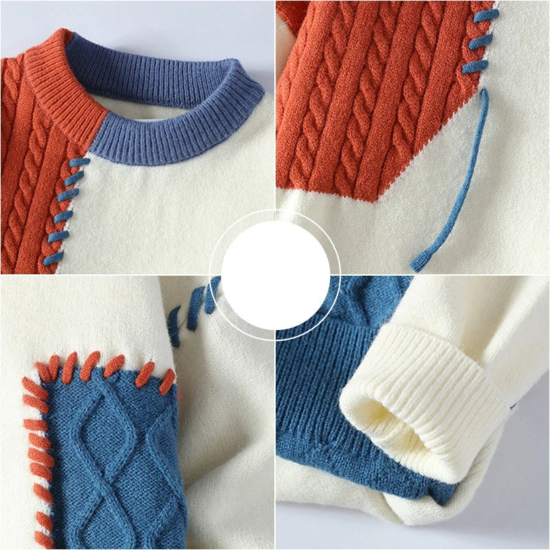 Vincent | Künstlerischer Patchwork-Pullover