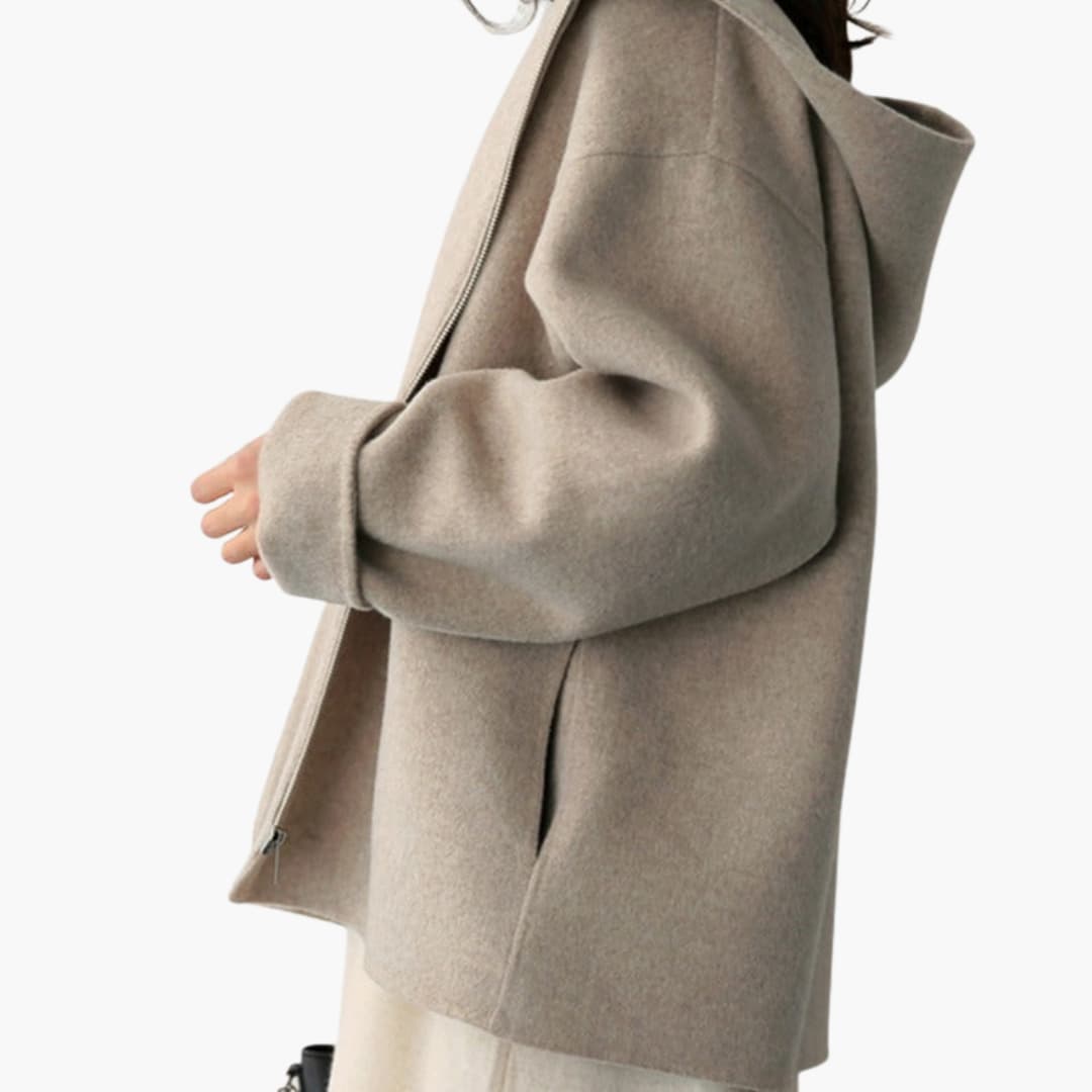 Kapuzensakko Damen | Sportlich-elegante Jacke mit Reißverschluss & Seitentaschen