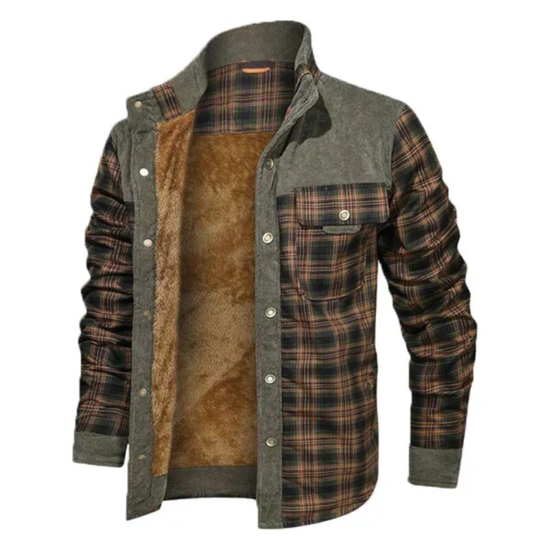 Beckett | Herren Plaid Shirt Jacket mit warmem Fleecefutter, modern & stylisch