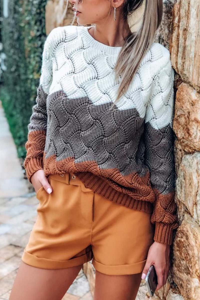 Tilara | Stylischer Colorblock-Strickpullover