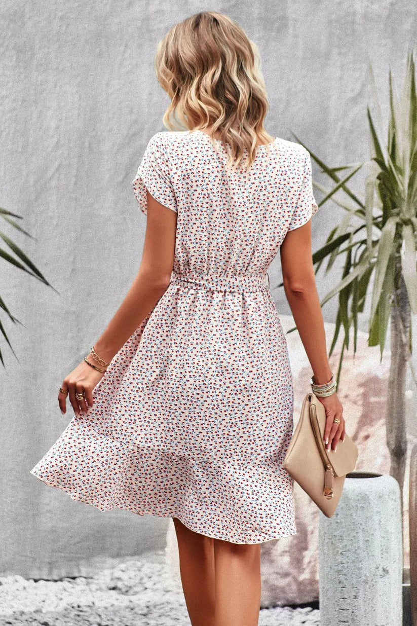 Flory | Sommer-Minikleid für Damen mit Blumenmuster