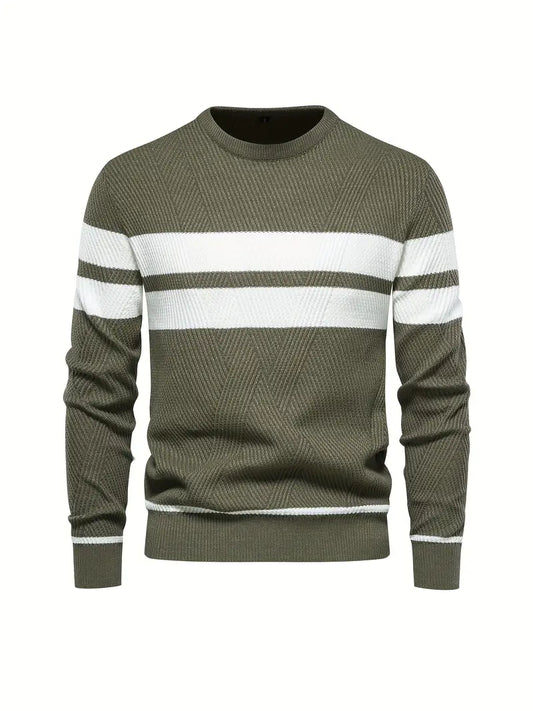 Fabian | Herren Pullover mit Streifenmuster – Modern und Gemütlich