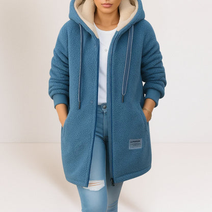 Warme Fleece Damenjacke mit Kapuze | Cozy & Sportlich