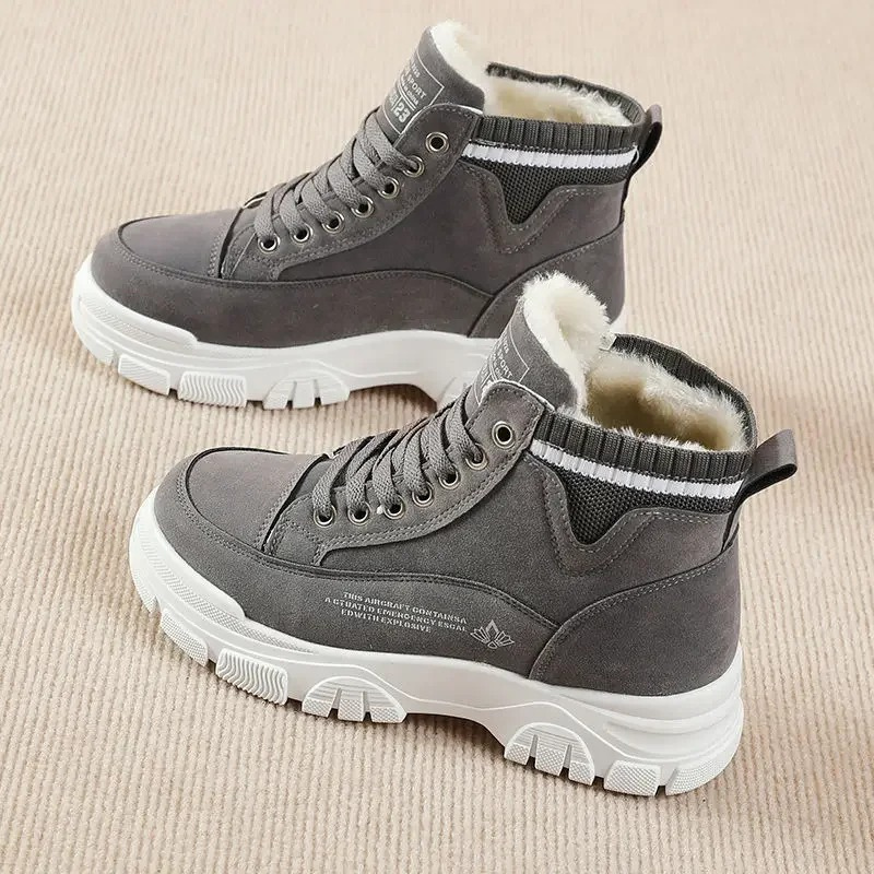 Valeria | Damen Winter-Sneaker mit Plattformsohle, Fleece-Futter und Schnürdetails