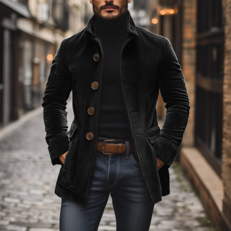 Samtjacke mit Stehkragen für Herren | Eleganter Stil trifft modernen Komfort