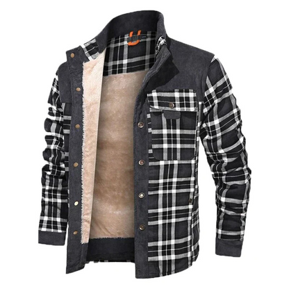 Beckett | Herren Plaid Shirt Jacket mit warmem Fleecefutter, modern & stylisch