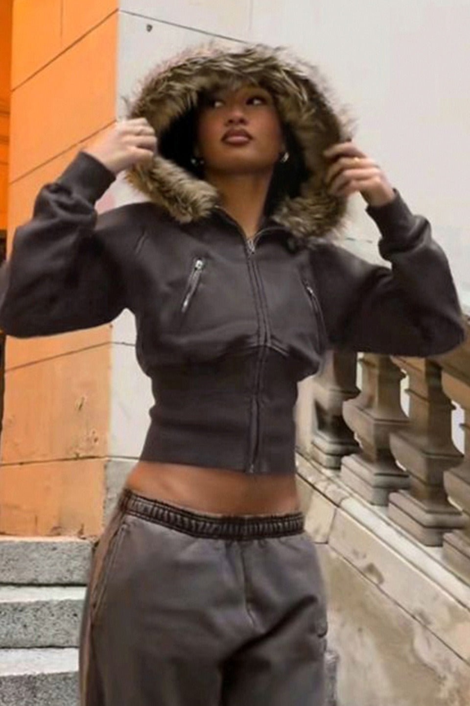 Cozy Fur Hoodie | Damen Hoodie mit Flauschiger Kapuze