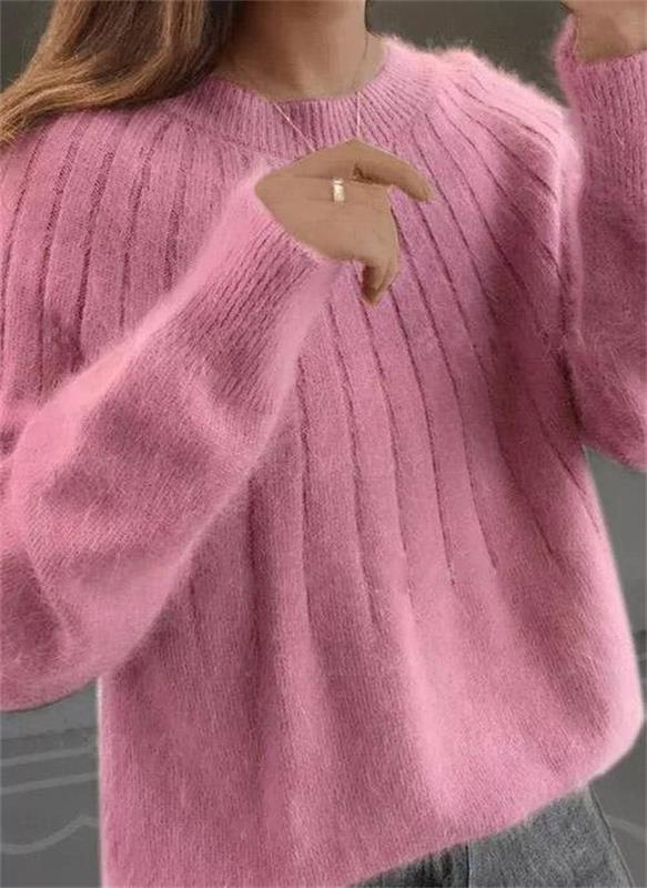 Flauschiger Damen-Strickpullover | Weich, Warm & Perfekt für Gemütliche Looks