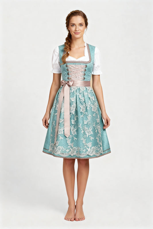 Dirndl Damen Tracht mit Schürze | Perfekt für Oktoberfest & Festliche Anlässe