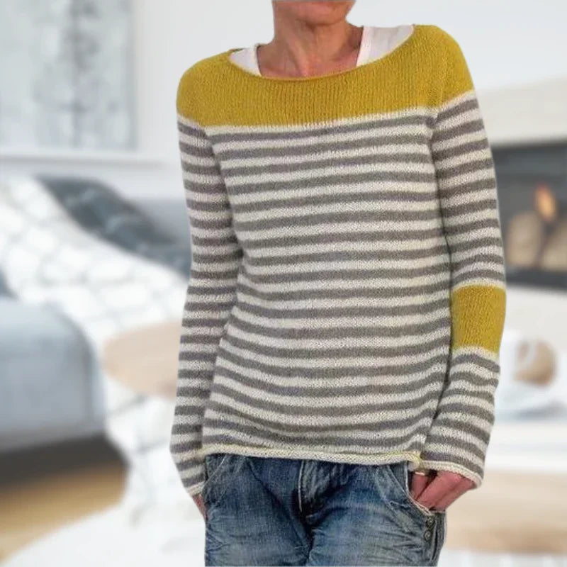 Nalira | Gestreifter Strickpullover für stilvolle Gemütlichkeit