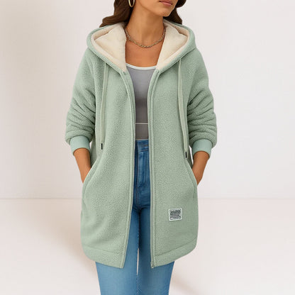 Warme Fleece Damenjacke mit Kapuze | Cozy & Sportlich