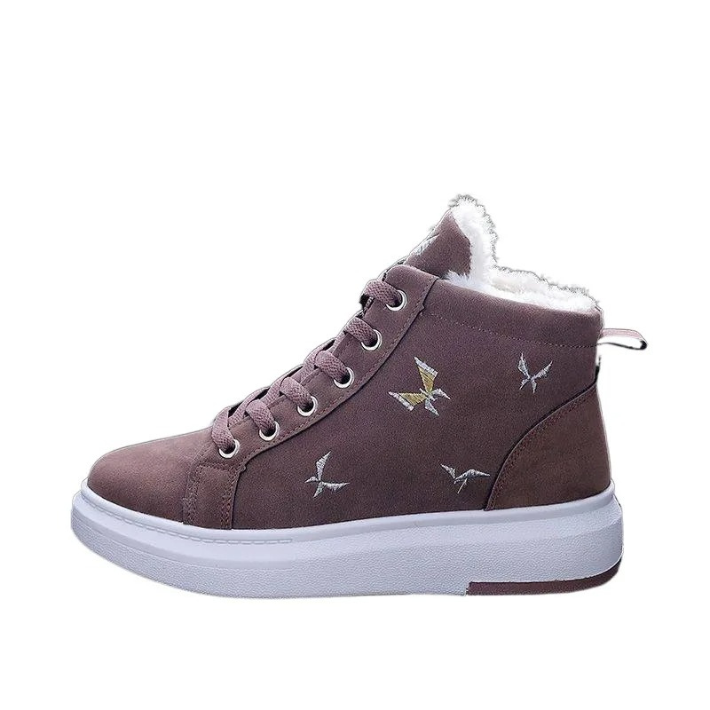 Valeska | Damen Winter-Sneaker mit Fleece-Futter, Plattformsohle und stilvoller Stickerei