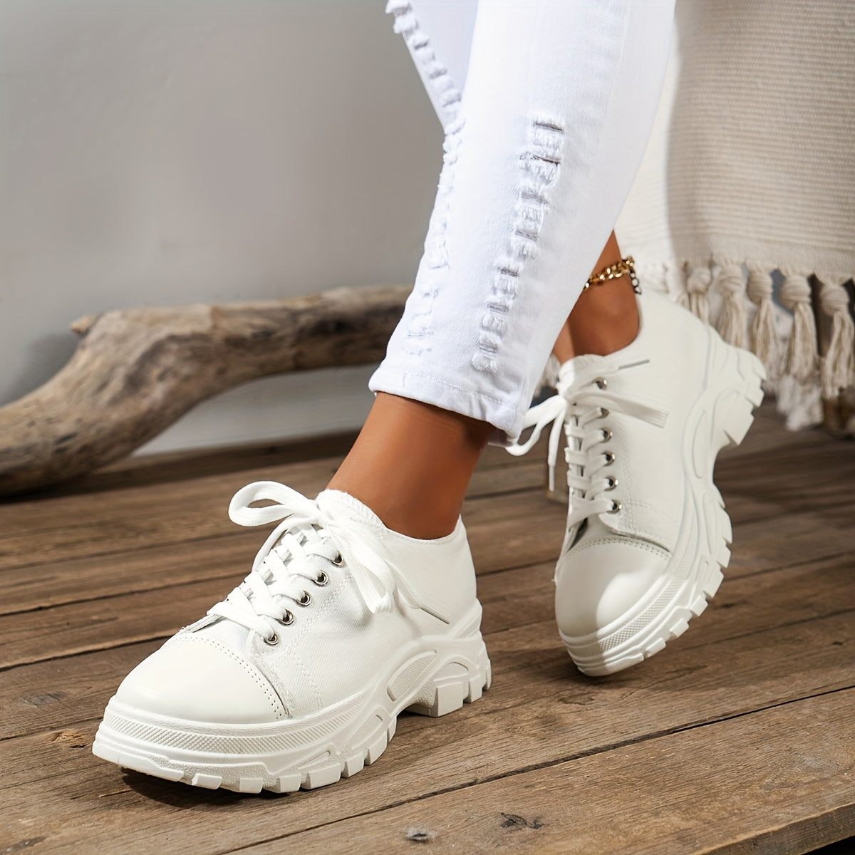 Christa | Beige Trend-Sneaker