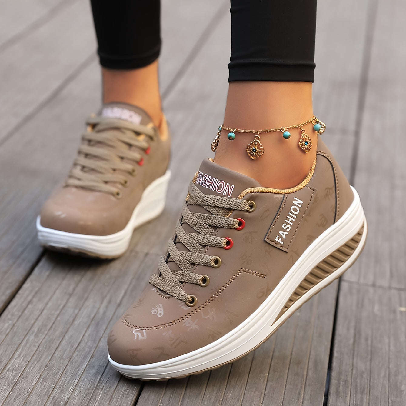 Fablea | Damen Trendsetter Sneaker – Moderne Plateau-Sohle & Stylisches Schnür-Design