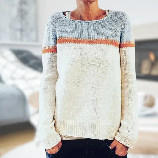 Nalira | Gestreifter Strickpullover für stilvolle Gemütlichkeit