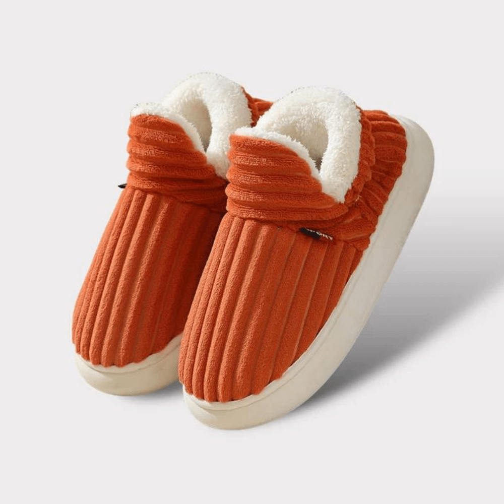 Lulaine | Damen Plüschgefütterte Fleece-Slipper mit Dickem Sohle – Bequeme Loafer für den Winter