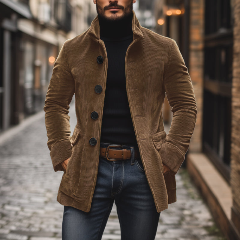 Samtjacke mit Stehkragen für Herren | Eleganter Stil trifft modernen Komfort