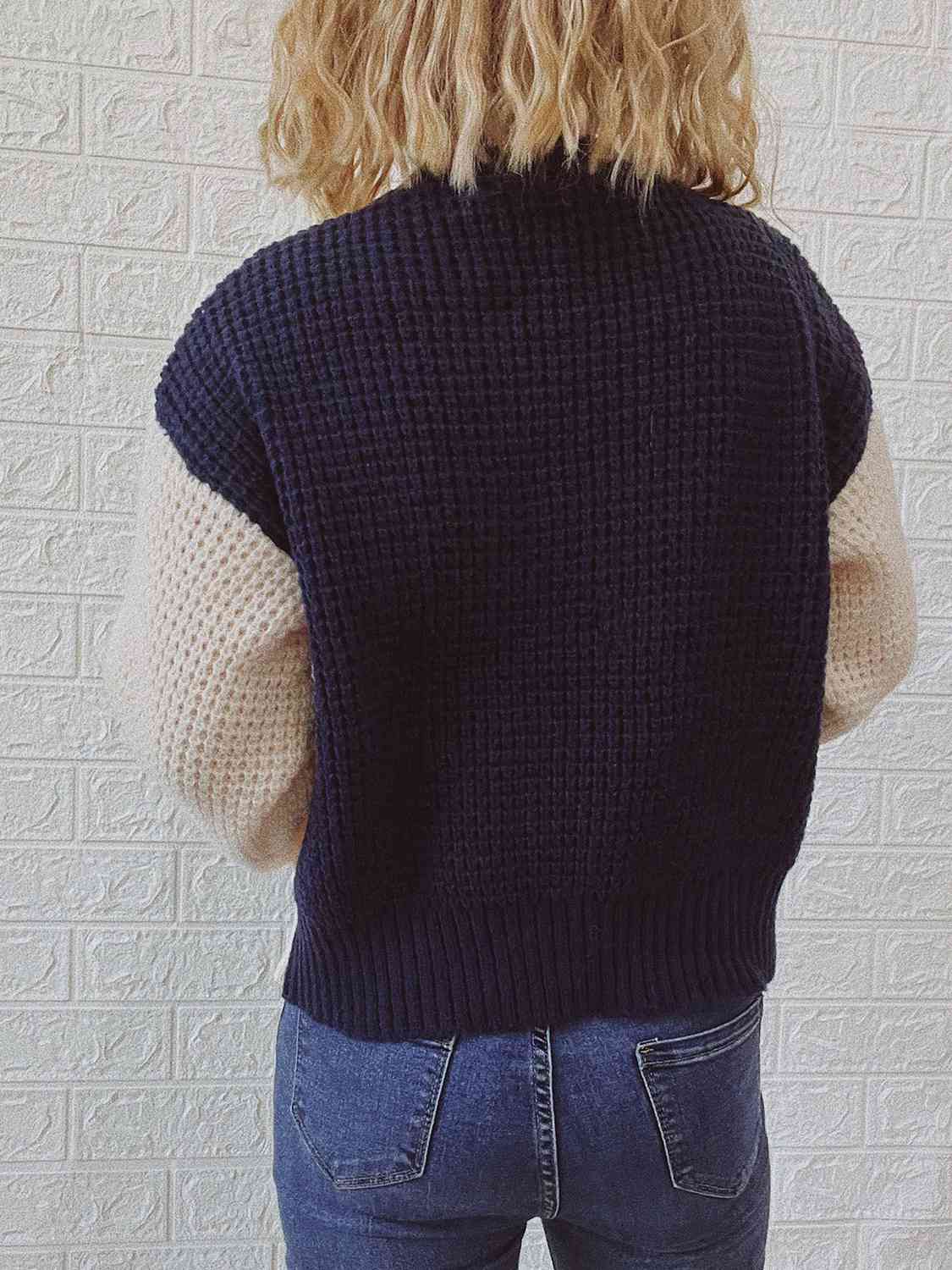 Quenora | Asymmetrischer Strickpullover mit Reißverschluss