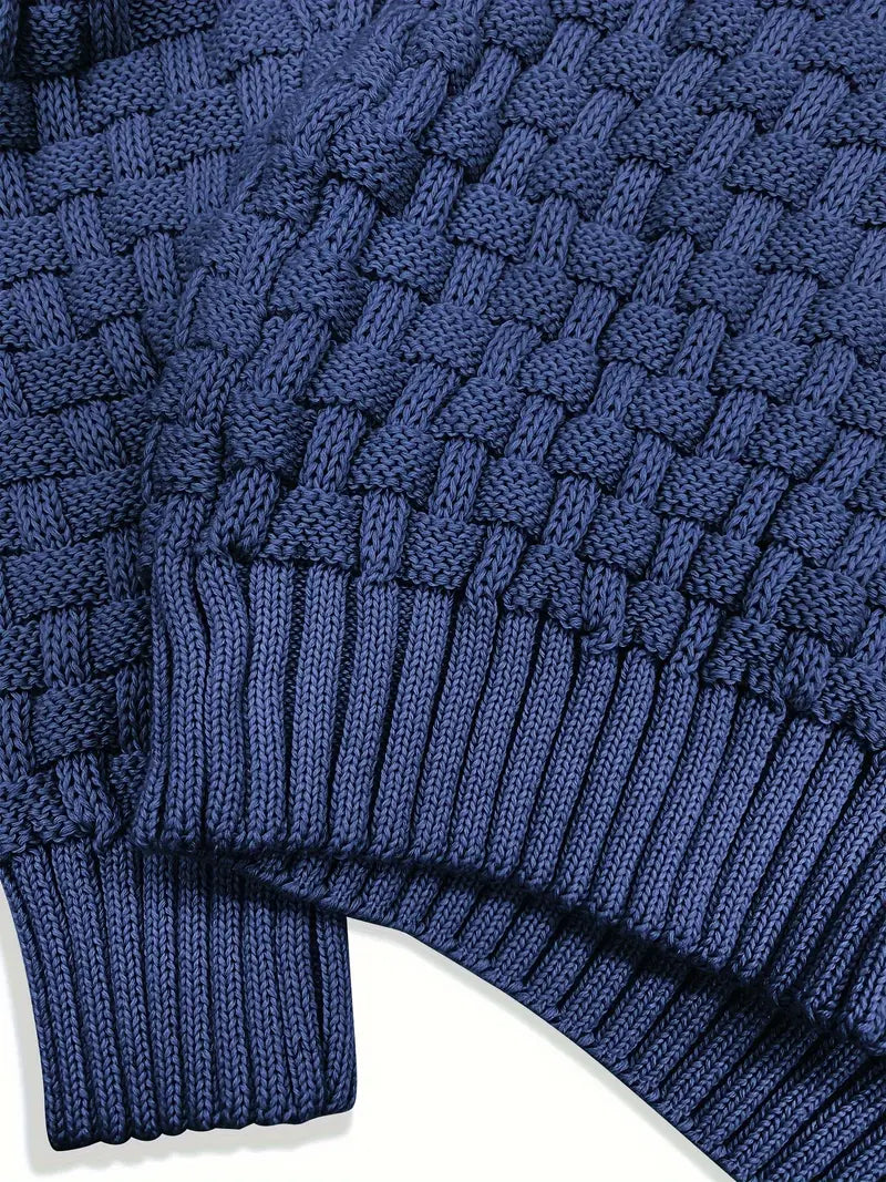 Philipp | Herren Slim Fit Strickpullover mit Schalkragen und Knöpfen