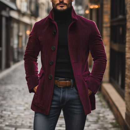 Samtjacke mit Stehkragen für Herren | Eleganter Stil trifft modernen Komfort