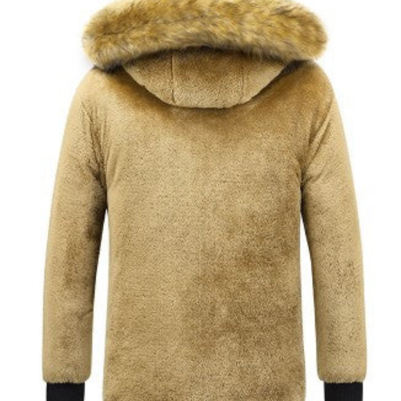 Silvan | Herren Fleece Parka Winterjacke mit abnehmbarer Kapuze, warm & stylisch