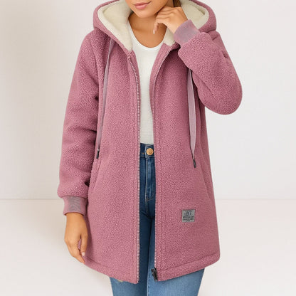 Warme Fleece Damenjacke mit Kapuze | Cozy & Sportlich