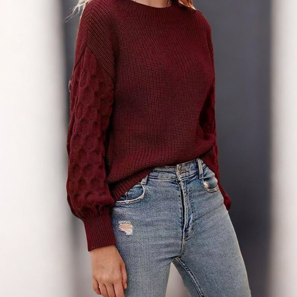 Nena | Strukturierter Strickpullover für Damen