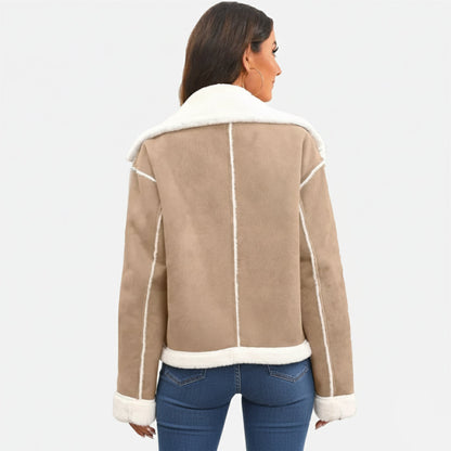 Soft Winter Jacket | Damen Winterjacke aus weichem Polyester mit femininem Reverskragen
