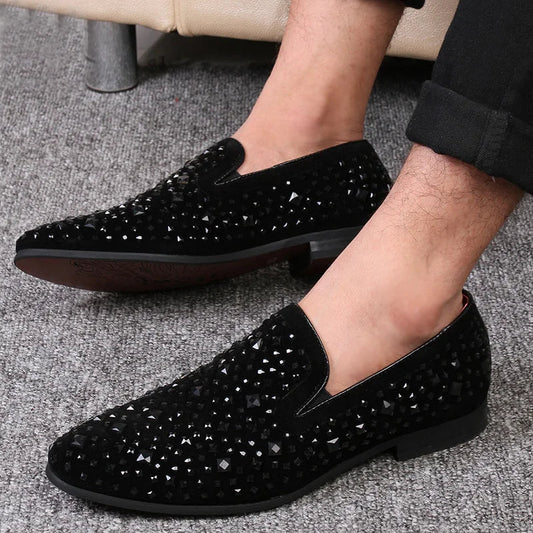 Stellan | Herren Slip-On Loafer mit Strass-Dekor – Eleganter Business & Casual Schuh