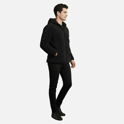 Cozy Hoody | Herren Fleece Hoodie mit Reißverschluss für Winter & Alltag
