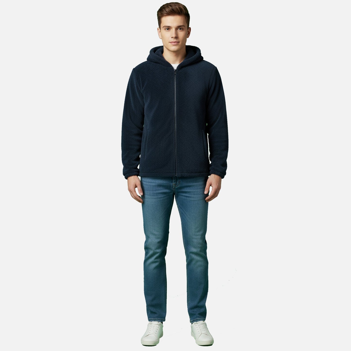 Cozy Hoody | Herren Fleece Hoodie mit Reißverschluss für Winter & Alltag