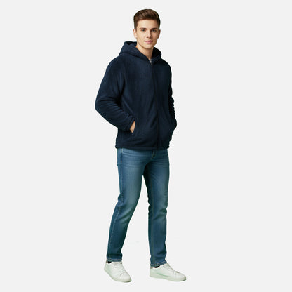 Cozy Hoody | Herren Fleece Hoodie mit Reißverschluss für Winter & Alltag