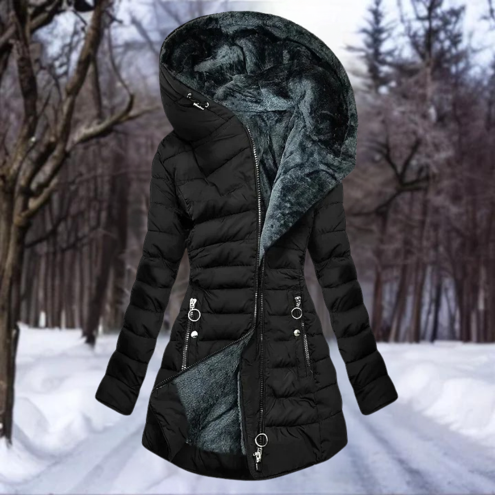 Felina | Damen Winterjacke mit Kapuze, gesteppter Futterung und schlanker Passform