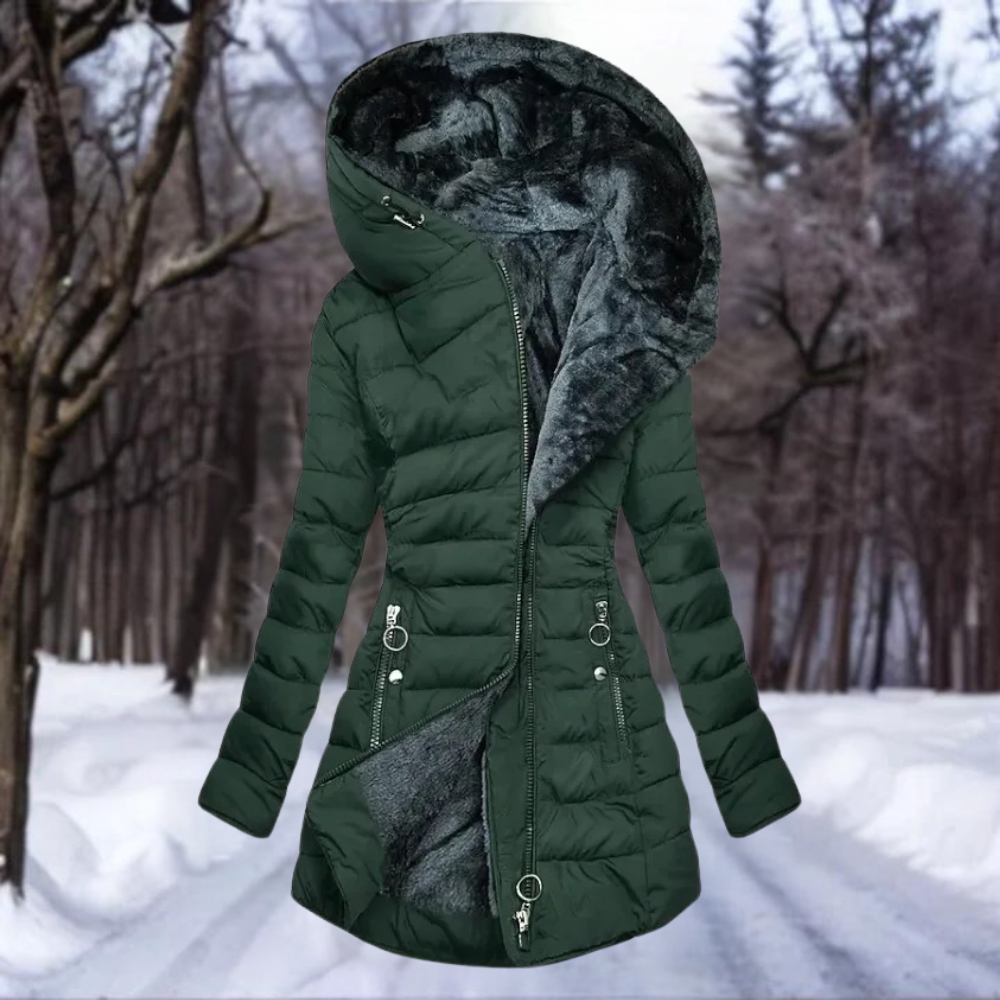 Felina | Damen Winterjacke mit Kapuze, gesteppter Futterung und schlanker Passform