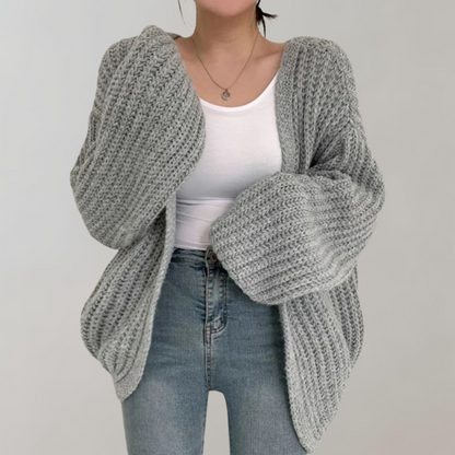 Übergroße Strickjacke Damen | Langarm Cardigan, locker & bequem