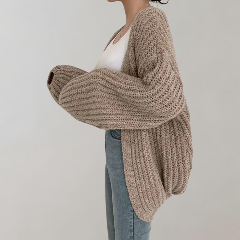 Übergroße Strickjacke Damen | Langarm Cardigan, locker & bequem