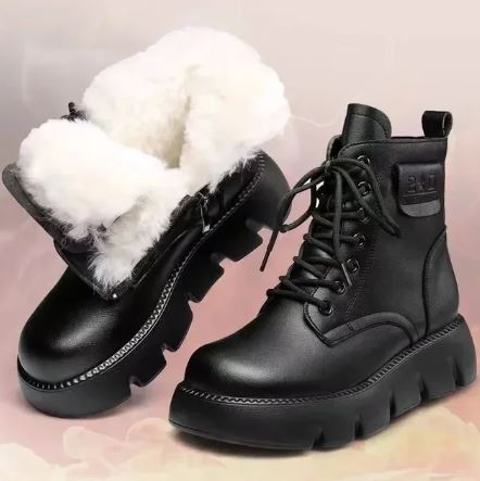 Jenna | Damen Winterstiefel mit Fleece-Futter, robuster Sohle und seitlichem Reißverschluss