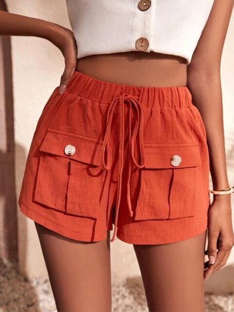 Salida | Damen lässige Cargo-Shorts mit elastischer Taille