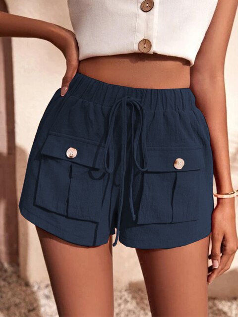 Salida | Damen lässige Cargo-Shorts mit elastischer Taille