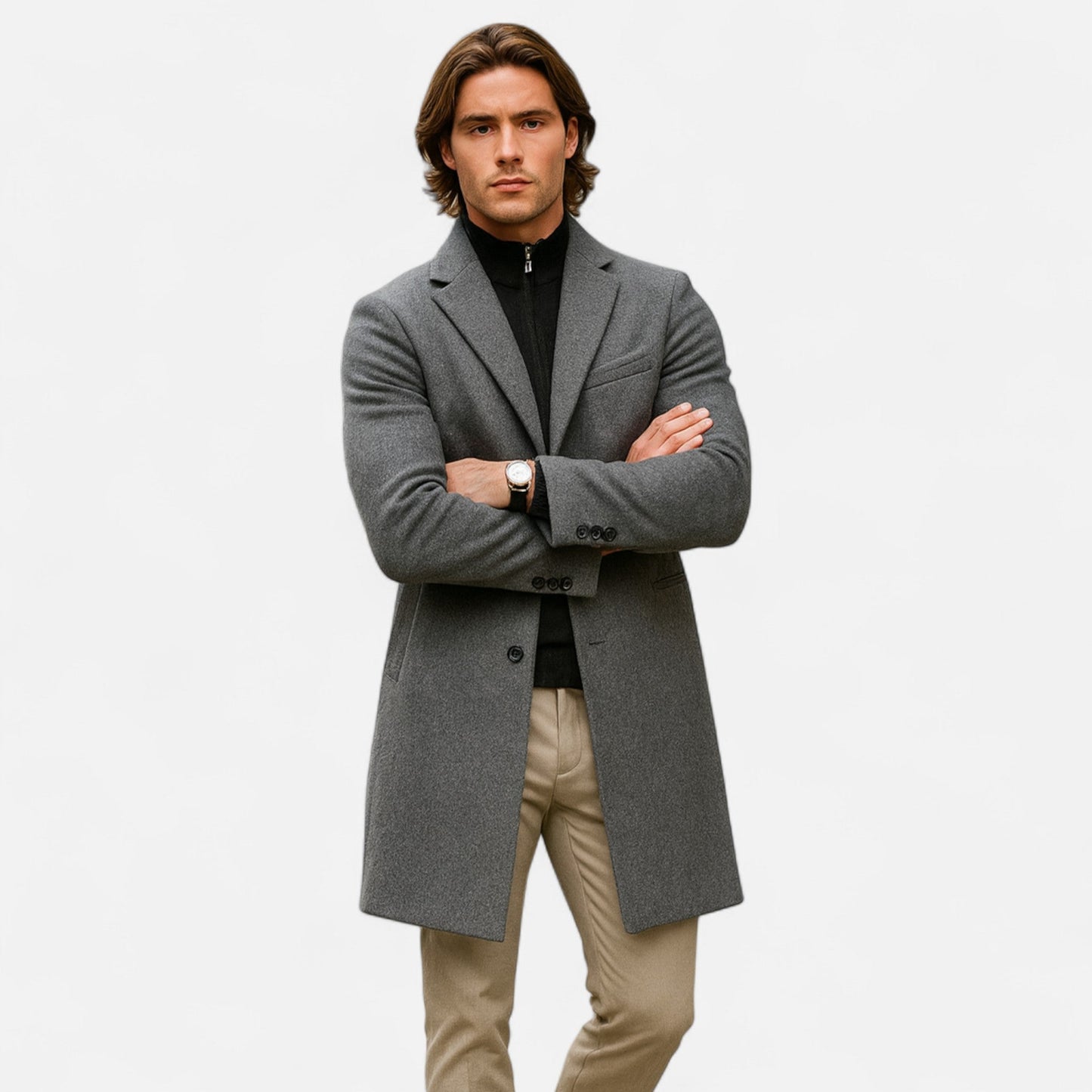 Classic Wool Overcoat | Eleganter Herrenmantel für zeitlose Wintermode